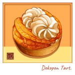  artist_logo cream dekopon_(fruit) food food_focus food_name fruit_tart highres no_humans original pastry tart_(food) yuki00yo 