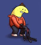  adult_swim asphyxiation big_nose blood blue_background bodily_fluids bulging_eyes cartoon_network charlie_dompler choking choking_on_penis clenched_teeth clothed clothing critter_(smiling_friends) death demon duo fellatio frown gloves gore grabbing_head handwear hate_sex head_grab hi_res humanoid jeremy_(smiling_friends) long_arms long_fingers long_legs long_limbs male male/male motion_lines neck_bulge necrophilia nude null oral oral_penetration penetration penile scowl sex simple_background size_difference slightly_chubby slightly_chubby_male slumped smiling_friends standing standing_sex sweat sweatdrop teeth thrusting toaneyboanes wings wounded 