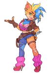  activision anthro beauty_mark belt breasts cleavage clothed clothing crash_bandicoot_(series) female fishnet footwear fur hi_res high_heels jacket lipstick m5mona makeup midriff navel pirate_tawna scarf shoes solo tawna_bandicoot topwear video_games wide_hips 