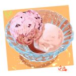  absurdres bowl food food_focus glass_bowl highres ice_cream no_humans original takisou_sou 