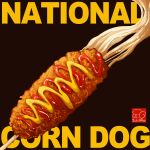  artist_logo brown_background cheese corn_dog food food_focus food_name highres ketchup mustard no_humans original yuki00yo 