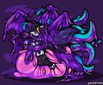  big_diaper brain_injection clothed clothing cybernetics cyborg diaper diaper_fetish dragon ear_penetration female goo_creature goo_diaper goo_dragon goo_dripping gooborg goop goopy gynomorph gynomorph/female hypnosis intersex intersex/female machine melting mind_control mythological_creature mythological_scalie mythology pamptmk penetration purple_body purple_dragon queen_vinyl_da.i&#039;gyu-kazotetsu scalie wearing_diaper 