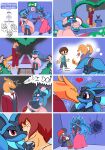  after_transformation angry anthro aura big_breasts black_body black_fur black_hair blue_body blue_fur bodily_fluids bouquet breasts charizard charmander clothed clothing colored comic d-6alaxy delia_(d-6alaxy) dialogue dress eeveelution english_text female fire flaming_tail flower flower_bouquet fur gender_transformation generation_1_pokemon generation_2_pokemon generation_4_pokemon generation_5_pokemon group hair happy heart_eyes heart_symbol hi_res human kissing love lucario male mammal memories mtf_transformation nervous nervous_sweat nintendo open_mouth orange_body plant pokemon pokemon_(species) punch red_hair romantic romantic_couple rose_(flower) scared species_transformation speech_bubble story story_in_description suit sweat sweatdrop tail text thick_thighs transformation umbreon wedding wedding_dress zoroark 