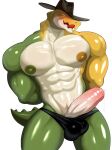  2024 abs alligator alligatorid anthro areola balls_outline barazoku bedroom_eyes biceps big_areola big_bulge big_muscles big_nipples big_pecs big_penis bulge candy clothed clothing crocodilian dessert detailed_bulge erection food food_creature foreskin genital_outline genitals glitch_productions gummigoo_(tadc) gummy_(food) gummy_creature hands_behind_back hat headgear headwear hi_res huge_muscles huge_penis humanoid_genitalia humanoid_penis licking licking_lips licking_own_lips living_candy looking_at_viewer male muscular muscular_anthro muscular_male mymu666 narrowed_eyes nipples non-mammal_nipples open_mouth open_smile pecs penis reptile scales scalie seductive simple_background smile solo standing the_amazing_digital_circus thick_penis thick_thighs thong tongue tongue_out topless topless_anthro topless_male underwear white_background 
