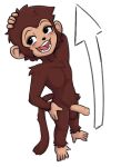  anthro blush brown_body brown_fur femboy fur hand_feet haplorhine humanoid male mammal monkey perspective primate razbunny solo 