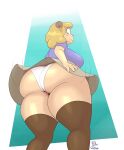  absurd_res anthro big_breasts big_butt blonde_hair bovid breasts butt caprine cartoon_network chi_chi&#039;s_mom clothed clothing curvy_figure digital_media_(artwork) female goat gradient_background hair hi_res horn huge_butt looking_down low-angle_view mammal nervous obsuniq perspective side_boob simple_background solo tan_body the_amazing_world_of_gumball thick_thighs upskirt voluptuous wide_hips 