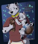 absurd_res abuniverse adult_on_baby ageplay anthro baltnwolf_(artist) bedtime bedtime_bear blue_eyes bodily_fluids canid canine canis cel_shading collar dalmatian dalsky_(dalmatian_and_husky) diaper dinorawrz dinorawrz_(diaper) domestic_dog duo father_(lore) father_and_child_(lore) father_and_son_(lore) feces fluffy fluffy_ears fluffy_hair fluffy_tail fur genital_fluids hair hi_res husky infantilism male mammal markings marshall_(paw_patrol) messy_diaper nickelodeon nordic_sled_dog parent_(lore) parent_and_child_(lore) parent_and_son_(lore) paw_patrol plushie roleplay shaded soiling son_(lore) spitz spots spots_(oc_marvispot84) spotted_body spotted_fur star tail teddy_bear text urine wet_diaper wetting wetting_diaper young 