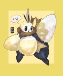  &lt;3 anthro big_breasts blush breasts featureless_breasts female hi_res huge_breasts kubasama_(artist) multicolored_body neck_tuft nintendo nude open_mouth pok&eacute;mon pok&eacute;mon_(species) ribombee solo speech_bubble thick_thighs tuft video_games wings 