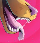  2022 bared_teeth bodily_fluids canid canine canine_teeth dripping female hi_res mammal mouth_shot najti neon neon_lights open_mouth open_smile orange_body pink_nose pink_tongue saliva saliva_drip saliva_on_tongue saliva_string salivating smile snout solo teeth teeth_showing tongue tongue_out 