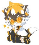  anthro arknights blep capelet chibi clothed clothing eyewear felid female glasses handpaw hi_res hypergryph kemono looking_at_viewer mammal pantherine paws round_glasses simple_background smile solo sparkles studio_montagne sunglasses tail tiger tongue tongue_out waaifu_(arknights) white_background zebra_vz 