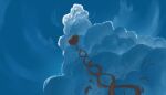  blue_sky cloud commentary cumulonimbus_cloud day heart highres no_humans original scenery shuu_illust sky tagme 