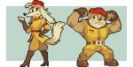  anthro armwear band-aid bandage beret black_eyes blonde_hair blue_background boots bottomwear brown_body brown_clothing brown_footwear brown_fur brown_gloves brown_handwear brown_shoes bulldog canid canine canis clothing cuphead_(game) digital_media_(artwork) domestic_dog duo elbow_gloves fangs female fingerless_gloves flexing flexing_bicep flexing_both_biceps footwear fur gloves hair hand_on_hip handwear hat headgear headwear high_heeled_boots high_heels hunting_dog knee_boots knee_highs legwear male mammal mastiff military_hat military_uniform molosser muscular muscular_male pants pilot_saluki_(cuphead) pixel_(artwork) red_clothing red_hat red_headwear shoes sighthound simple_background sleeveless tan_body tan_fur tan_tail topwear uniform video_games white_background x0_000 yellow_bottomwear yellow_clothing yellow_pants yellow_topwear 
