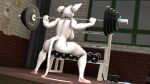 2024 3d_(artwork) 4_toes anthro big_breasts breasts brick_wall butt claws digital_media_(artwork) ear_piercing ear_ring fan_character feet female freckled_butt freckles fur furniture gym hair hi_res mammal murid murine nude officer_flint_(foretbwat) piercing rat ring ring_piercing rodent silvarus solo tail text toe_claws toes wall_(structure) warfare_flint warfare_machine weight_bench white_body white_fur white_hair white_tail window
