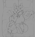 absurd_res anthro balls bed big_balls big_penis bodily_fluids butt cuddling duo erection eyes_closed foreskin furniture genital_fluids genitals hand_on_butt hi_res huge_balls huge_penis hyper hyper_balls hyper_genitalia hyper_penis kissing lucario lying male male/male monochrome nintendo nude on_bed on_side partially_retracted_foreskin penis pillow pok&eacute;mon pok&eacute;mon_(species) precum redmoon83 thick_thighs video_games 