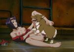 accessory bestiality bodily_fluids breasts breath canid canine canis censored censored_genitalia clothed clothing clothing_aside collar cowboy_bebop darkeluncut domestic_dog duo ears_up ein_(cowboy_bebop) exposed_breasts eyes_closed faye_valentine female feral from_front_position fur hair hand_on_chin hand_on_paw headband herding_dog hind_legs human larger_female leg_on_back light_body light_skin lying lying_on_ground male male/female mammal missionary_position money money_in_underwear multicolored_body multicolored_fur no_underwear on_back on_ground panties panties_aside panting pantsless pastoral_dog purple_hair red_clothing red_collar red_shirt red_topwear saliva saliva_string sex sex_on_floor shirt size_difference smaller_male smile spacecraft spread_legs spreading standing_on_hind_legs topwear underwear underwear_aside vehicle welsh_corgi