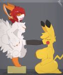 2d_animation animated anthro balls balls_deep belly big_balls big_breasts big_butt big_penis bodily_fluids bouncing_balls bouncing_breasts box breasts butt container cosplay_pikachu_(character) deep_penetration deep_throat dengon dripping duo eyes_closed female frame_by_frame generation_1_pokemon generation_5_pokemon genitals geno_za_warudo hair huge_balls huge_breasts huge_butt huge_penis leaking_milk legendary_pokemon loop male male/female milk nintendo open_mouth oral oral_penetration penetration penis pikachu pokemon pokemon_(species) saliva saliva_drip saliva_on_penis saliva_string sex simple_background standing standing_sex thick_thighs victini wings