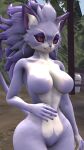  2020 3d_(artwork) 9:16 anthro belladonna_(trials_of_mana) big_breasts breasts digital_media_(artwork) dnrud12 featureless_breasts featureless_crotch felid feline female hair hi_res inner_ear_fluff looking_at_viewer mammal nails orange_eyes plant pose purple_body purple_hair smile solo source_filmmaker standing tongue tongue_out tree trials_of_mana tuft white_body wide_hips 