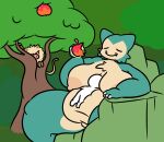  absurd_res ambiguous_gender anon anthro ape apple apple_tree areola big_areola big_breasts big_nipples breasts cheek_tuft chest_tuft eating eating_food eyes_closed facial_tuft fangs female food fruit fruit_tree fur green_background green_body green_fur group haplorhine hi_res holding_apple holding_food holding_fruit holding_object huge_areola huge_breasts huge_nipples human mammal navel nintendo nipples nude overweight overweight_female pink_areola pink_nipples plant pok&eacute;mon pok&eacute;mon_(species) prick_ears primate primeape rock simple_background sitting sleepyslut smile snorlax tan_body tan_fur thick_thighs tree trio tuft video_games white_body wide_hips 