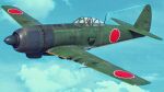  aircraft canopy_(aircraft) fighter_plane highres imperial_japanese_army original pilot propeller roundel user_cxwr5372 world_war_ii 