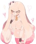 &lt;3 2024 animal_humanoid big_breasts blush bodysuit breasts cephalopod cleavage cleavage_cutout clothed clothing eye_through_hair eyebrows eyelashes female fingerless_gloves frown gloves hair handwear hi_res humanoid marine mollusk mollusk_humanoid nintendo octarian octoling pearl_(splatoon) pseudo_hair skinsuit solo splatoon tentacle_hair tentacles thick_thighs tight_clothing translucent translucent_hair usa37107692 white_body white_skin wide_hips zipper