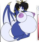 2022 ableseth anthro areola belly big_belly big_breasts breasts dragon female hair hi_res horn huge_belly huge_breasts invalid_color looking_at_viewer nipples nude pregnant pregnant_female smile spade_tail swissy tagme tail thick_thighs wings