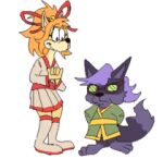 anthro canid canine ceroba_(undertale_yellow) chujin_(undertale_yellow) duo female fox low_res male mammal monster pinky_and_the_brain signirsol thumbnail undertale_(series) undertale_yellow warner_brothers