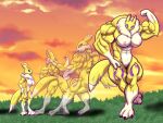 abs back_muscles bandai_namco big_breasts big_butt big_muscles blue_eyes body_size_growth breast_expansion breasts butt butt_expansion claws cosmicpizzabuffet digimon digimon_(species) dipstick_tail expansion female flexing fur fur_markings growth huge_muscles huge_thighs long_tail markings multicolored_body multicolored_fur muscle_growth muscular muscular_arms muscular_female muscular_legs muscular_thighs nipples pink_nipples purple_body purple_fur renamon size_transformation solo tail tail_markings thick_thighs transformation white_body white_fur yellow_body yellow_fur