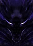  angry animal_focus blue_eyes glowing glowing_eyes highres kindred_(league_of_legends) league_of_legends looking_at_viewer no_humans sarah_mason sharp_teeth solo teeth wolf_(league_of_legends) 