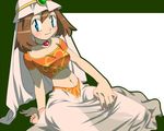  alternate_costume alternate_headwear amada arabian_clothes bad_id bad_pixiv_id barefoot feet haruka_(pokemon) hat midriff navel pokemon pokemon_(anime) pokemon_dp_(anime) pubic_hair pussy see-through solo 