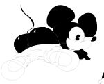 animal_humanoid anonymous_artist anthro black_and_white black_and_white_fur butt cute_expression cute_eyes disney hi_res humanoid male male_focused mammal mammal_humanoid mickey_mouse monochrome mouse mouse_humanoid murid murid_humanoid murine murine_humanoid pants_pulled_down rodent rodent_humanoid sketch solo steamboat_willie toony