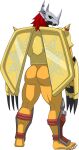  5_toes absurd_res alpha_channel armor bandai_namco bottomless butt claws clothed clothing digimon digimon_(species) feet hi_res humanoid_feet male scalie solo sparksstars toes wargreymon 