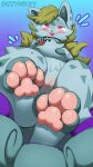  9:16 dizzymilky fak&eacute;mon feet female feral foot_fetish foot_focus hi_res hybrid looking_at_viewer pawpads paws solo solo_focus 