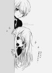  1boy 1girl :o blush brother_and_sister formal highres hoshino_aquamarine hoshino_ruby jacket long_hair looking_at_viewer necktie oshi_no_ko rncchds short_hair siblings sparkle star-shaped_pupils star_(symbol) symbol-shaped_pupils translation_request 