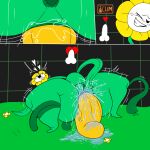 1:1 abdominal_bulge big_butt big_penis black_background black_eyes blush blush_lines bodily_fluids butt comic crossgender cum disembodied_penis duo ejaculation elemental_creature eyelashes female female_penetrated flora_fauna flower flower_creature flowey_the_flower frisk_(undertale) gameplay_mechanics genital_fluids genitals geometric_background grass green_body green_pussy grid_background grin heart_symbol hi_res huge_butt huge_hips huge_penis huge_thighs human humanoid hyper hyper_butt hyper_thighs japansadface leaf leaf_arms male male/female male_penetrating male_penetrating_female mammal monster noseless not_furry offscreen_character one_eye_closed pattern_background penetration penis plant pussy pussy_ejaculation sex simple_background smile thick_thighs tongue tongue_out undertale undertale_(series) vaginal_fluids vein veiny_penis wide_hips yellow_body yellow_petals yellow_skin