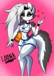  &lt;3 anthro ball basketball_(ball) big_breasts big_hair big_tail black_nails bottomwear bracelet breasts canid canid_demon cheek_tuft cleavage clothed clothing collar colored_nails cosplay demon drawsfigures eyelashes eyeshadow facial_tuft female fur grey_body grey_eyeshadow grey_fur grey_hair grey_tail gym_bottomwear gym_clothing gym_shorts hair hellhound helluva_boss jewelry long_hair looking_at_viewer loona_(helluva_boss) makeup mammal nails navel pink_background red_sclera sharp_nails shorts shoulder_tuft simple_background small_waist solo space_jam spiked_collar spikes sportswear thick_thighs topwear tuft under_boob warner_brothers white_body white_bottomwear white_clothing white_eyes white_fur white_tail white_topwear wide_hips 