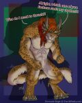  4_ears 4_horns 5_fingers abs abstract_background angry anthro biceps big_feet biped braided_hair charr claws clenched_teeth clitoris dialogue digital_media_(artwork) digitigrade english_text fangs feet felid female fighting_pose fingers fist flat_chested fluffy fluffy_tail fur genitals glare green_eyes guild_wars hair heel_claw hi_res horn long_hair looking_at_viewer mammal multi_ear multi_horn muscular muscular_anthro muscular_female muscular_thighs nastazya_ragewelder nude one_eye_closed orange_body orange_fur orange_hair pawpads paws pecs pink_nose pose profanity pussy red_hair shadow signature solo spots standing teeth text toes url video_games white_body white_fur zevrant_bapt_(artist) 