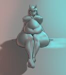  absurd_res anthro areola belly big_belly big_breasts boss_monster bovid breasts caprine deep_navel female floppy_ears goat hi_res horn huge_thighs looking_at_viewer mammal morbidly_obese navel nipples obese overweight overweight_anthro overweight_female sitting smile solo starstrikex thick_thighs toriel undertale undertale_(series) video_games 