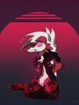  absurd_res anthro bound canid canine clothing footwear hi_res legwear lycanroc male mammal midnight_lycanroc muffinlicious nervous nintendo pok&eacute;mon pok&eacute;mon_(species) socks solo thigh_highs video_games 