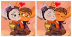  &lt;3 blush cute_expression cute_eyes duo embrace female hand_on_face hug insomniac_games lombax love male male/female mammal ratchet ratchet_and_clank revov_drawings ring_piercing rivet_(ratchet_and_clank) robotic_arm romantic romantic_ambiance romantic_couple sony_corporation sony_interactive_entertainment video_games 