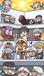 6+boys 6+girls :d anastasia_(fate) androgynous angry apron aqua_cloak ascot baker_nemo_(fate) beret black_apron black_barrel_(type-moon) black_bow black_hair black_hat black_shirt blonde_facial_hair blonde_hair blue_eyes blue_gloves blue_hair blue_sash blunt_bangs bow braid brown_hair captain_nemo_(fate) captain_nemo_(first_ascension)_(fate) chibi chibi_only chopsticks clenched_teeth clone closed_eyes closed_mouth coat commentary creature d: detached_horns double-parted_bangs eating engineer_nemo_(fate) facial_hair fate/grand_order fate_(series) flying food fou_(fate) fruit fujimaru_ritsuka_(male) ghost_tail glasses gloves goredolf_musik green_coat green_eyes grey_hair grey_hat group_picture hair_between_eyes hair_bow hair_ornament hair_over_one_eye hairband hat hat_feather holding holding_another&#039;s_hair holding_chopsticks holding_wrench jacket japanese_clothes jingle_abel_meuniere kadoc_zemlupus kimono kotatsu lapels leonardo_da_vinci_(fate) leonardo_da_vinci_(rider)_(fate) leonardo_da_vinci_(rider)_(first_ascension)_(fate) long_hair long_sleeves low-tied_sidelocks low_twintails marine_nemo_(fate) multicolored_hair multiple_boys multiple_girls multiple_persona musical_note navel nemo_(fate) new_year novum_chaldea nude nurse_cap nurse_nemo_(fate) o3o obi official_art olga_marie_animusphere one_eye_covered opaque_glasses open_mouth orange_(fruit) parted_bangs peaked_cap pervert pointing pom_pom_(clothes) pom_pom_hair_ornament professor_nemo_(fate) purple_hair rectangular_eyewear red_ascot red_kimono riyo_(lyomsnpmp) round_eyewear sash sharp_teeth ship&#039;s_wheel shirt short_hair short_sleeves short_twintails shouting sidelocks sigh sion_eltnam_(type-moon) sion_eltnam_sokaris sitting sleeves_past_fingers sleeves_past_wrists small_sweatdrop smile smirk spiked_hair spoken_musical_note standing sun sunburst sunburst_background sunlight suspenders table tan teeth third-party_source towel turban twintails two-tone_hair u-olga_marie upper_teeth_only v-shaped_eyebrows whistling white_hat white_jacket white_turban wide_sleeves wrench 