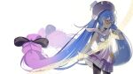  1girl absurdly_long_hair ahoge ascot backlighting beamed_eighth_notes blue_eyes blue_hair blue_shirt blunt_bangs bow chaakusu commentary_request cowboy_shot eel_hat eighth_note floating_clothes floating_hair glasses glowing_musical_note gradient_clothes gradient_hair gradient_shirt hair_bow hair_ornament hairclip half-closed_eyes hat hat_ribbon highres horizontal-striped_ribbon large_hat long_hair looking_to_the_side low-braided_long_hair low-tied_long_hair mortarboard multicolored_hair multicolored_skirt musical_note musical_staff otomachi_una otomachi_una_(talkex) pantyhose parted_lips pink_shirt pink_skirt plaid_bow plaid_clothes plaid_pantyhose pleated_skirt profile purple_hair purple_hat quarter_note red-framed_eyewear ribbon sailor_collar sailor_shirt semi-rimless_eyewear shirt simple_background skirt sleeveless sleeveless_shirt solo standing striped_ribbon talkex twintails under-rim_eyewear variant_set very_long_hair voiceroid watch white_ascot white_background white_ribbon white_sailor_collar wristwatch 