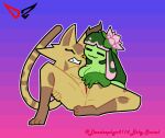 animated anthro blush breasts deadzephyr4114 duo elemental_creature elemental_humanoid eyes_closed featureless_breasts felid feline female female/female fingering fingering_partner flora_fauna fur fur_markings head_flower humanoid mammal markings plant plant_hair plant_humanoid pseudo_hair pseudo_horn sex tail tail_motion tailwag tyzanthia wood wooden_horn xylene_(deadzephyr4114)
