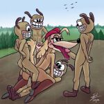  1:1 anal anal_penetration anthro anthro_on_anthro balls blush bodily_fluids breasts brown_body brown_fur butt canid canine canis clothing cuphead_(game) detailed_background domestic_dog double_penetration fellatio female female_penetrated fivesome fur genital_fluids genitals handjob hat headgear headwear hi_res hunting_dog kojot male male/female male_penetrating male_penetrating_female mammal open_mouth open_smile oral penetration penile penile_penetration penis_in_ass penis_in_pussy pilot_saluki_(cuphead) precum pussy saliva saluki sex sighthound smile teeth tongue tongue_out vaginal vaginal_penetration video_games 
