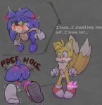  anal_orgasm bdsm blush bondage bound clothing duo egg_vibrator ejaculation english_text footwear foreskin genitals humiliation male male/male miles_prower onechan penile penis public sega sex_toy socks solo sonic_the_hedgehog sonic_the_hedgehog_(series) text through_wall torture vibrator 