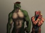  4:3 absurd_res anthro dragon dreg duo hi_res humanoid lizard male male/male mamaubear muscular orc red_(mamaubear) reptile scalie 