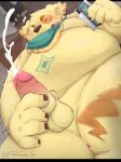  2022 96panda anthro anus balls belly big_belly bodily_fluids canid canine canis cellphone cu_sith_(tas) cum domestic_dog erection eyes_closed genital_fluids genitals hi_res humanoid_genitalia humanoid_hands humanoid_penis kemono leib_(tas) lifewonders male mammal masturbation moobs navel nipples overweight overweight_male penis phone scarf smartphone solo_focus tokyo_afterschool_summoners video_games 
