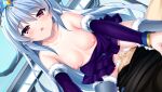  1boy 1girl arm_support armband bare_shoulders black_shirt blue_sleeve_cuffs bottomless breasts breasts_apart breasts_out brother_and_sister censored clothed_sex clothes_lift clothes_pull collarbone cowboy_shot cowgirl_position cum cum_in_pussy cum_on_body cum_on_crotch cum_on_penis cum_overflow cum_string d: detached_sleeves dmm dot_nose dress dress_lift dress_pull dutch_angle ejaculation erection eyebrows_hidden_by_hair fantasy feet_out_of_frame fumio_(ura_fmo) fur-trimmed_sleeves fur-trimmed_thighhighs fur_trim game_cg gem girl_on_top gold_trim grey_hair grey_thighhighs grisaia_battlefield_barcarolle hair_between_eyes half-closed_eyes hanging_breasts hetero incest indoors kazami_kazuki kazami_yuuji kneeling layered_dress leaning_forward leaning_on_person light_blush long_eyelashes long_hair long_sidelocks looking_at_another looking_at_viewer lying mosaic_censoring narrowed_eyes navel nipples no_bra no_panties off-shoulder_dress off_shoulder official_art on_back open_mouth orgasm outstretched_arms partially_undressed penis pink_eyes pleated_dress pov pov_crotch puffy_nipples purple_dress purple_sleeves pussy raised_eyebrows raised_inner_eyebrows red_eyes sex shirt shirt_lift short_dress siblings sidelocks sleeveless sleeveless_dress small_breasts solo_focus sparkling_eyes spread_legs straddling straight-on swept_bangs thick_eyelashes thighhighs thighs third-party_source tiara tsurime vaginal variant_set very_long_hair white_trim yellow_gemstone zettai_ryouiki 
