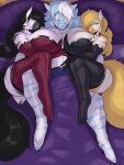 2025 anthro armwear bedroom_eyes big_breasts black_armwear black_choker black_clothing black_elbow_gloves black_gloves black_hair black_handwear black_jewelry black_latex black_legwear black_necklace black_stripes black_tail black_thigh_highs blonde_hair blue_body blue_eyes blue_fur blue_hair blue_stripes breasts choker clothed clothing cousins_(lore) elbow_gloves equid equine female freja_(athenah_winters) fur gloves group hair handwear hi_res hooves huge_breasts jewelry lance_leeds latex latex_armwear latex_clothing latex_elbow_gloves latex_gloves latex_handwear latex_legwear latex_thigh_highs legwear male male/female mammal multicolored_body multicolored_hair narrowed_eyes necklace pillowymounds rachel_cunningham red_armwear red_clothing red_elbow_gloves red_gloves red_handwear red_latex red_legwear red_thigh_highs seductive striped_body striped_fur stripes tail thick_thighs thigh_highs topless topless_anthro topless_male trio two_tone_hair white_body white_fur white_hair yellow_eyes yellow_stripes yellow_tail zebra