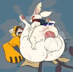 anal anal_penetration anthro arc_system_works balls big_balls big_butt big_penis blazblue bodily_fluids butt clothed clothing cum cum_in_ass cum_inside duo eugief felid genital_fluids genitals heismay_noctule hi_res jubei_(blazblue) kaka_(blazblue) male male/male mammal metaphor:_refantazio partially_clothed paws penetration penis reverse_mating_press satsui-n0-had0u sega size_difference small_dom_big_sub sweat