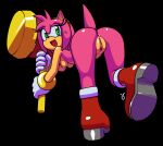  &lt;3 &lt;3_eyes accessory amy_rose anthro anus bent_over bodily_fluids boots bracelet breasts butt clitoris clothing eulipotyphlan eyelashes female footwear fur genitals glistening glistening_body gloves green_eyes hair hammer handwear hanging_breasts head_tuft headband hedgehog high_heeled_boots high_heels is_(artist) jewelry looking_at_viewer looking_back mammal mostly_nude open_mouth open_smile pink_body pink_fur presenting presenting_hindquarters pussy raised_leg red_boots red_clothing red_footwear red_headband sega short_hair smile solo sonic_the_hedgehog_(series) standing sweat tools tuft 